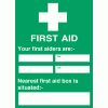 Click here for more details of the First aiders/nearest first aid box is.