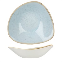 Click for a bigger picture.Stonecast Duck Egg Blue Triangular Bowl 7.25"