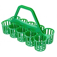 Click for a bigger picture.GREEN PLASTIC GLASS COLLECTING CRATES