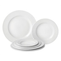 Click for a bigger picture.Pure White Wide Rim Plate 9"   **SUPER SAVER**  ~ (List Price 2.46)