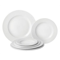 Click for a bigger picture.Pure White Wide Rim Plate 6.75"   **SUPER SAVER**  ~ (List Price 1.60)