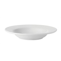 Click for a bigger picture.Pure White Rimmed Soup/Pasta Bowl 9"   **SUPER SAVER**  ~ (List Price 3.34)