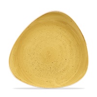 Click for a bigger picture.Stonecast Mustard Seed Yellow Triangle Plate 10.5"