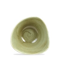 Click for a bigger picture.Stonecast Burnished Green Triangle Bowl 6"