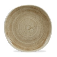 Click for a bigger picture.Stonecast Antique Taupe Organic Round Plate 26.4cm