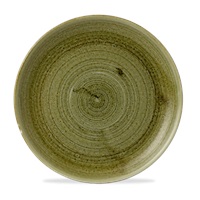 Click for a bigger picture.Stonecast Plume Olive Coupe Plate 10.25"