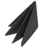 Click for a bigger picture.40cm 3 ply NAPKINS - BLACK