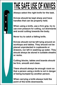 Click for a bigger picture.Safe use of knives.