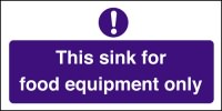 Click for a bigger picture.Sink for food equipment only.