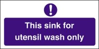 Click for a bigger picture.Sink for utensil wash only.