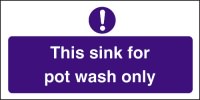 Click for a bigger picture.Sink for pot wash only.