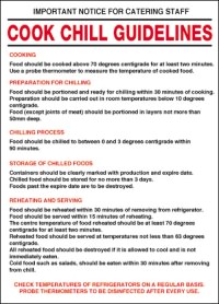 Click for a bigger picture.Cook chill guidelines.
