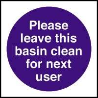 Click for a bigger picture.Leave this basin clean for next user.