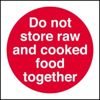 Click for a bigger picture.Do not store raw/cooked food together.