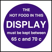 Click for a bigger picture.Hot food display temprature.