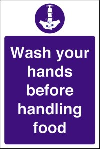 Click for a bigger picture.Wash your hands before handling food.