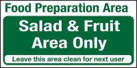 Click for a bigger picture.Food prep area. Salad and fruits area only.