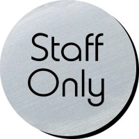 Click for a bigger picture.Staff only. 75mm disc silver finish