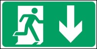 Click for a bigger picture.Exit man arrow down.