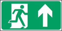 Click for a bigger picture.Exit man arrow up.