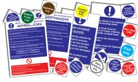 Click for a bigger picture.Food storage safety sign pack. (16 notices)