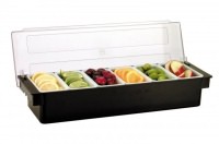 Click for a bigger picture.6 COMPARTMENT CONDIMENT DISPENSER - BLACK