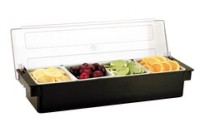 Click for a bigger picture.4 COMPARTMENT CONDIMENT DISPENSER - BLACK