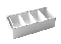 Click for a bigger picture.4 COMPARTMENT CONDIMENT DISPENSER - ST/STEEL     **SUPER SAVER**   ~ (List Price   15.00)