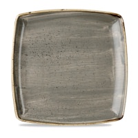 Click for a bigger picture.Stonecast Peppercorn Grey Deep Square Plate 10.5"