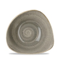 Click for a bigger picture.Stonecast Peppercorn Grey Triangle Bowl 7.25"