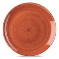 Click for a bigger picture.Stonecast Spiced Orange Coupe Plate 12.75"