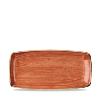 Click for a bigger picture.Stonecast Spiced Orange Oblong Plate 11.75 x 6"