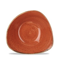 Click for a bigger picture.Stonecast Spiced Orange Triangle Bowl 7.25"