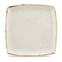 Click for a bigger picture.Stonecast Barley White Deep Square Plate 10.5"