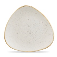 Click for a bigger picture.Stonecast Barley White Triangle Plate 10.5"