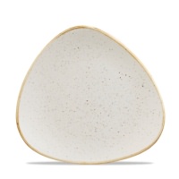 Click for a bigger picture.Stonecast Barley White Triangle Plate 7.75"