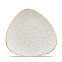 Click for a bigger picture.Stonecast Barley White Triangle Plate 7.75"