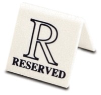 Click for a bigger picture.Reserved symbol. table notice. black/white. pkt 10.