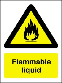 Click for a bigger picture.Flammable liquid.