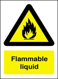Click for a bigger picture.Flammable liquid.