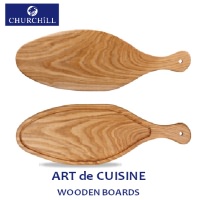 Click for a bigger picture.Art de Cuisine Oval Handled Oak Board