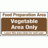 Click here for more details of the Food prep area. Veg & salad only.