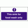 Click here for more details of the Sink for food wash only.