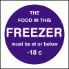 Click here for more details of the Freezer temperature.