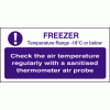 Click here for more details of the Check Freezer temperature.
