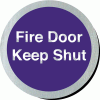 Click here for more details of the Fire door keep shut. 75mm disc silver finish