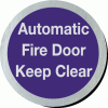 Click here for more details of the Automatic fire door keep clear. 75mm disc silver finish