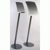 Click here for more details of the A4 floor standing curved poster holder black. Portrait/Landscape