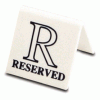 Click here for more details of the Reserved symbol. table notice. black/white. pkt 10.