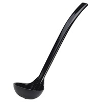 Click for a bigger picture.Ladle 9 1/2" 1oz Plain Black